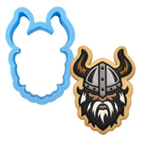 Viking Cookie Cutter | Stamp | Stencil #1 Boys/ Army / Outdoorsman Cookie Cutter Lady MINI - 2 Inches (5cm) Cookie Cutter ONLY (Outline) 