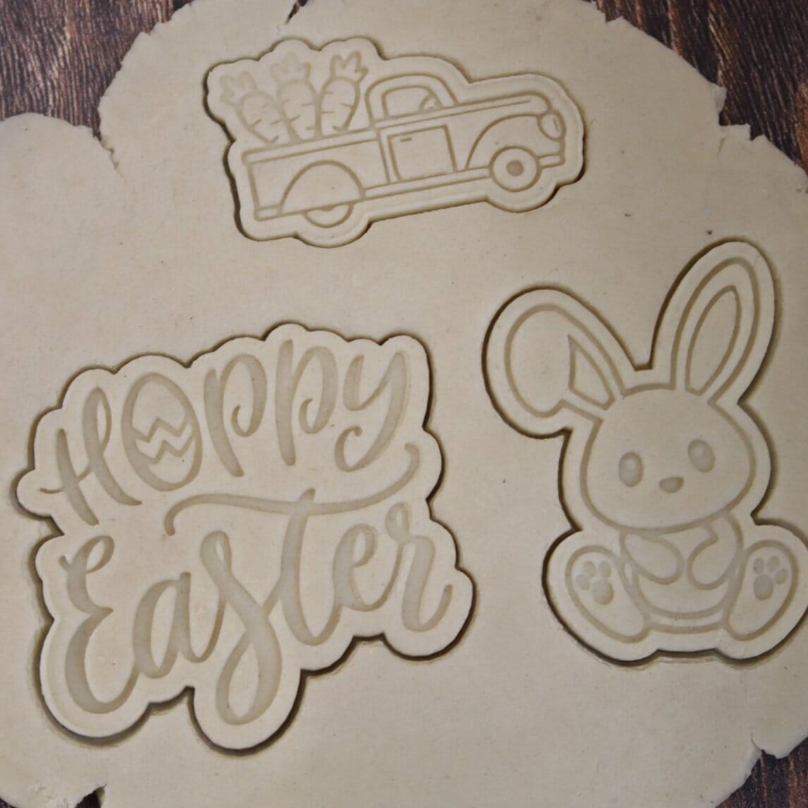 Vintage Truck with Carrots Cookie Cutter | Stamp | Stencil #1 Easter / Spring / Flower Cookie Cutter Lady 