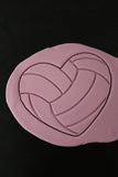 Volleyball Heart Cookie Cutter Sports Cookie Cutter Lady 
