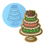 Wedding Cake Flower 3 Tier Cookie Cutter | Stamp | Stencil - SHARP EDGES - FAST Shipping - Choose Your Own Size! #1 Cookie Cutter Lady LITTLE - 3 Inches (7.62cm) Debosser ONLY 