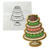 Wedding Cake Flower 3 Tier Cookie Cutter | Stamp | Stencil - SHARP EDGES - FAST Shipping - Choose Your Own Size! #1 Cookie Cutter Lady LITTLE - 3 Inches (7.62cm) Stencil ONLY 