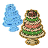 Wedding Cake Flower 3 Tier Cookie Cutter | Stamp | Stencil - SHARP EDGES - FAST Shipping - Choose Your Own Size! #1 Cookie Cutter Lady LITTLE - 3 Inches (7.62cm) Stamp ONLY 