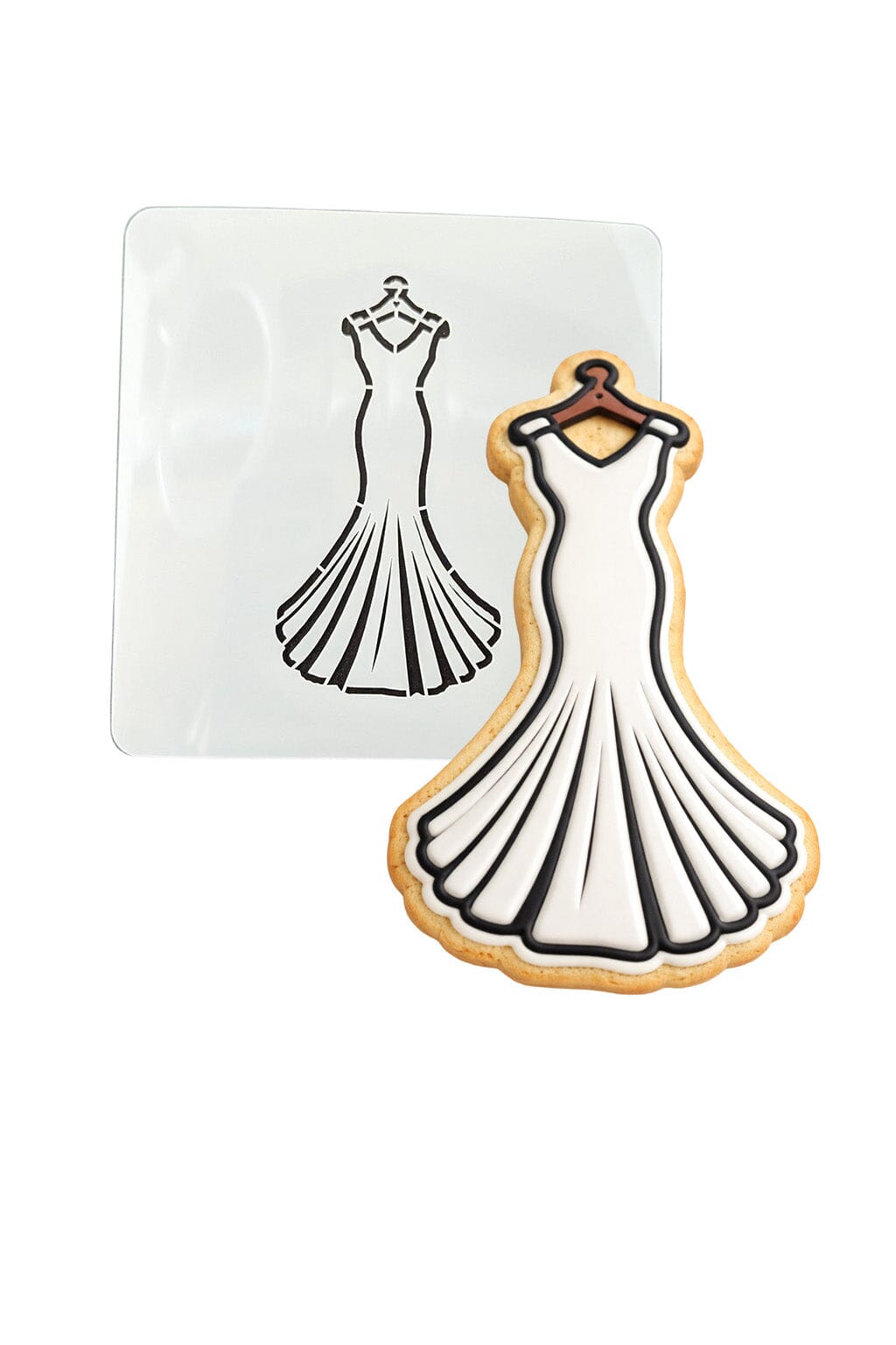 Wedding Dress Cookie Cutter | Stamp | Stencil #2 Wedding / Baby / V Day Cookie Cutter Lady MINI - 2 Inches (5cm) Stencil ONLY 