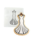 Wedding Dress Cookie Cutter | Stamp | Stencil #2 Wedding / Baby / V Day Cookie Cutter Lady MINI - 2 Inches (5cm) Stencil ONLY 