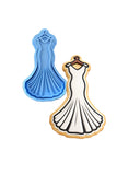 Wedding Dress Cookie Cutter | Stamp | Stencil #2 Wedding / Baby / V Day Cookie Cutter Lady MINI - 2 Inches (5cm) **BUNDLE** Cutter + Stamp 