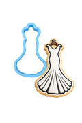 Wedding Dress Cookie Cutter | Stamp | Stencil #2 Wedding / Baby / V Day Cookie Cutter Lady MINI - 2 Inches (5cm) Cookie Cutter ONLY (Outline) 
