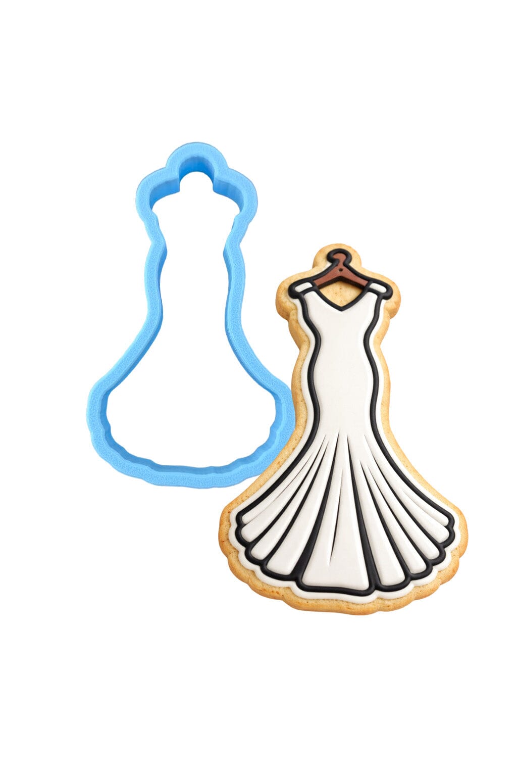 Wedding Dress Cookie Cutter | Stamp | Stencil #2 Wedding / Baby / V Day Cookie Cutter Lady MINI - 2 Inches (5cm) Cookie Cutter ONLY (Outline) 