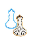 Wedding Dress Cookie Cutter | Stamp | Stencil #2 Wedding / Baby / V Day Cookie Cutter Lady MINI - 2 Inches (5cm) Cookie Cutter ONLY (Outline) 