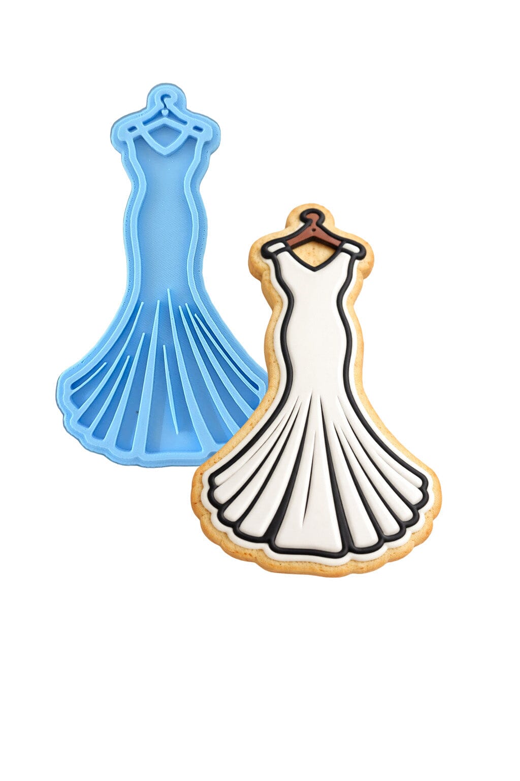 Wedding Dress Cookie Cutter | Stamp | Stencil #2 Wedding / Baby / V Day Cookie Cutter Lady MINI - 2 Inches (5cm) Stamp ONLY 