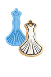 Wedding Dress Cookie Cutter | Stamp | Stencil #2 Wedding / Baby / V Day Cookie Cutter Lady MINI - 2 Inches (5cm) Stamp ONLY 