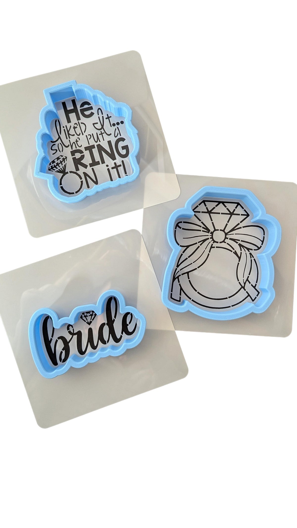 Wedding Ring Bow 1 Cookie Cutter | Stamp | Stencil - SHARP EDGES - FAST Shipping - Choose Your Own Size! #1 Cookie Cutter Lady 