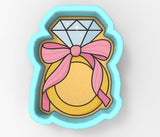 Wedding Ring Bow 1 Cookie Cutter | Stamp | Stencil - SHARP EDGES - FAST Shipping - Choose Your Own Size! #1