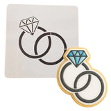 Wedding Rings Cookie Cutter | Stamp | Stencil #1 Wedding / Baby / V Day Cookie Cutter Lady 