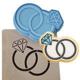 Wedding Rings Cookie Cutter | Stamp | Stencil #1 Wedding / Baby / V Day Cookie Cutter Lady 