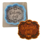 Welcome Fall Cookie Cutter | Stamp | Stencil #1 Halloween / Fall Cookie Cutter Lady MINI - 2 Inches (5cm) **BUNDLE** Cutter + Stencil 