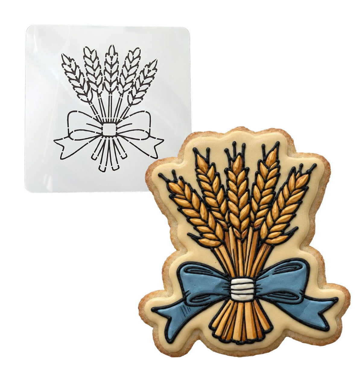 Wheat Bow Cookie Cutter | Stamp | Stencil - SHARP EDGES - FAST Shipping - Choose Your Own Size! #1 Cookie Cutter Lady LITTLE - 3 Inches (7.62cm) Stencil ONLY 