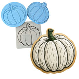 White Pumpkin Cookie Cutter | Stamp | Stencil - SHARP EDGES - FAST Shipping - Choose Your Own Size! #1 Cookie Cutter Lady LITTLE - 3 Inches (7.62cm) **FULL SET BUNDLE** Cutter + Stamp + Stencil + Debosser **BEST DEAL** 