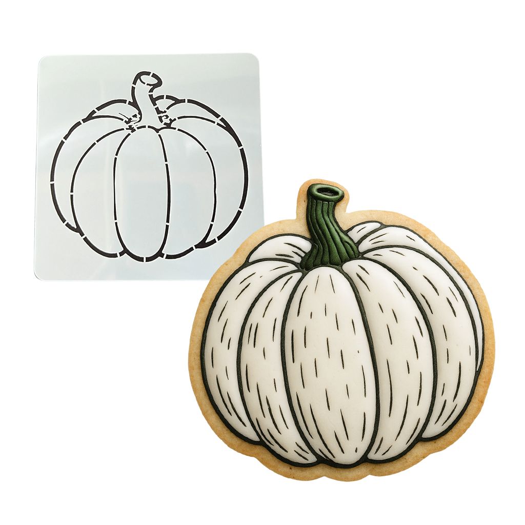 White Pumpkin Cookie Cutter | Stamp | Stencil - SHARP EDGES - FAST Shipping - Choose Your Own Size! #1 Cookie Cutter Lady LITTLE - 3 Inches (7.62cm) Stencil ONLY 