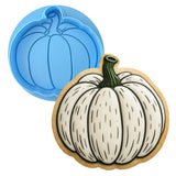 White Pumpkin Cookie Cutter | Stamp | Stencil - SHARP EDGES - FAST Shipping - Choose Your Own Size! #1 Cookie Cutter Lady LITTLE - 3 Inches (7.62cm) **BUNDLE** Cutter + Debosser 