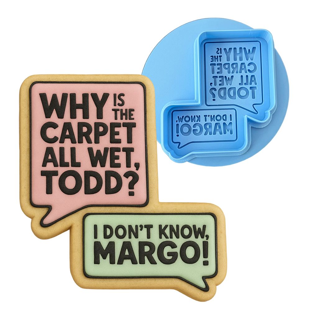 Why is the Carpet All Wet Cookie Cutter | Stamp | Stencil Xmas / Winter / NYE Cookie Cutter Lady MINI - 2 Inches (5cm) **BUNDLE** Cutter + Debosser 