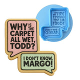 Why is the Carpet All Wet Cookie Cutter | Stamp | Stencil Xmas / Winter / NYE Cookie Cutter Lady MINI - 2 Inches (5cm) **BUNDLE** Cutter + Debosser 