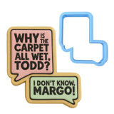 Why is the Carpet All Wet Cookie Cutter | Stamp | Stencil Xmas / Winter / NYE Cookie Cutter Lady MINI - 2 Inches (5cm) Cookie Cutter ONLY (Outline) 