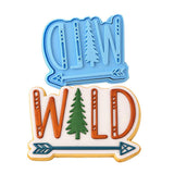 Wild Cookie Cutter | Stamp | Stencil #1 Wedding / Baby / V Day Cookie Cutter Lady MINI - 2 Inches (5cm) **BUNDLE** Cutter + Stamp 