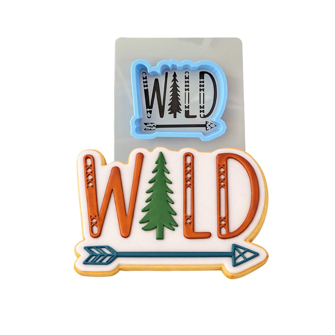 Wild Cookie Cutter | Stamp | Stencil #1 Wedding / Baby / V Day Cookie Cutter Lady MINI - 2 Inches (5cm) **BUNDLE** Cutter + Stencil 