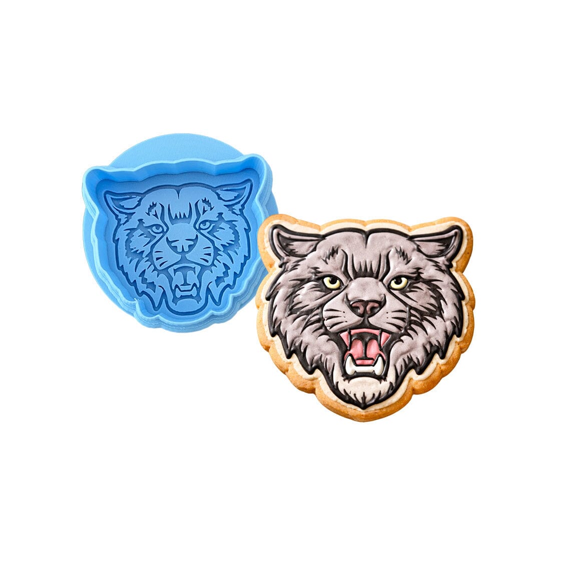 Wildcat Cookie Cutter | Stamp | Stencil #1 Animals & Dinosaurs Cookie Cutter Lady MINI - 2 Inches (5cm) **BUNDLE** Cutter + Debosser 