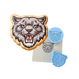 Wildcat Cookie Cutter | Stamp | Stencil #1 Animals & Dinosaurs Cookie Cutter Lady MINI - 2 Inches (5cm) **FULL SET BUNDLE** Cutter + Stamp + Stencil + Debosser **BEST DEAL** 