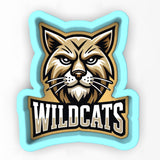 a logo for a sports team with a cat's face