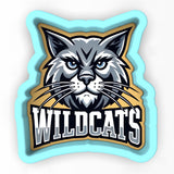 a sticker of a cat with the words wildcats on it