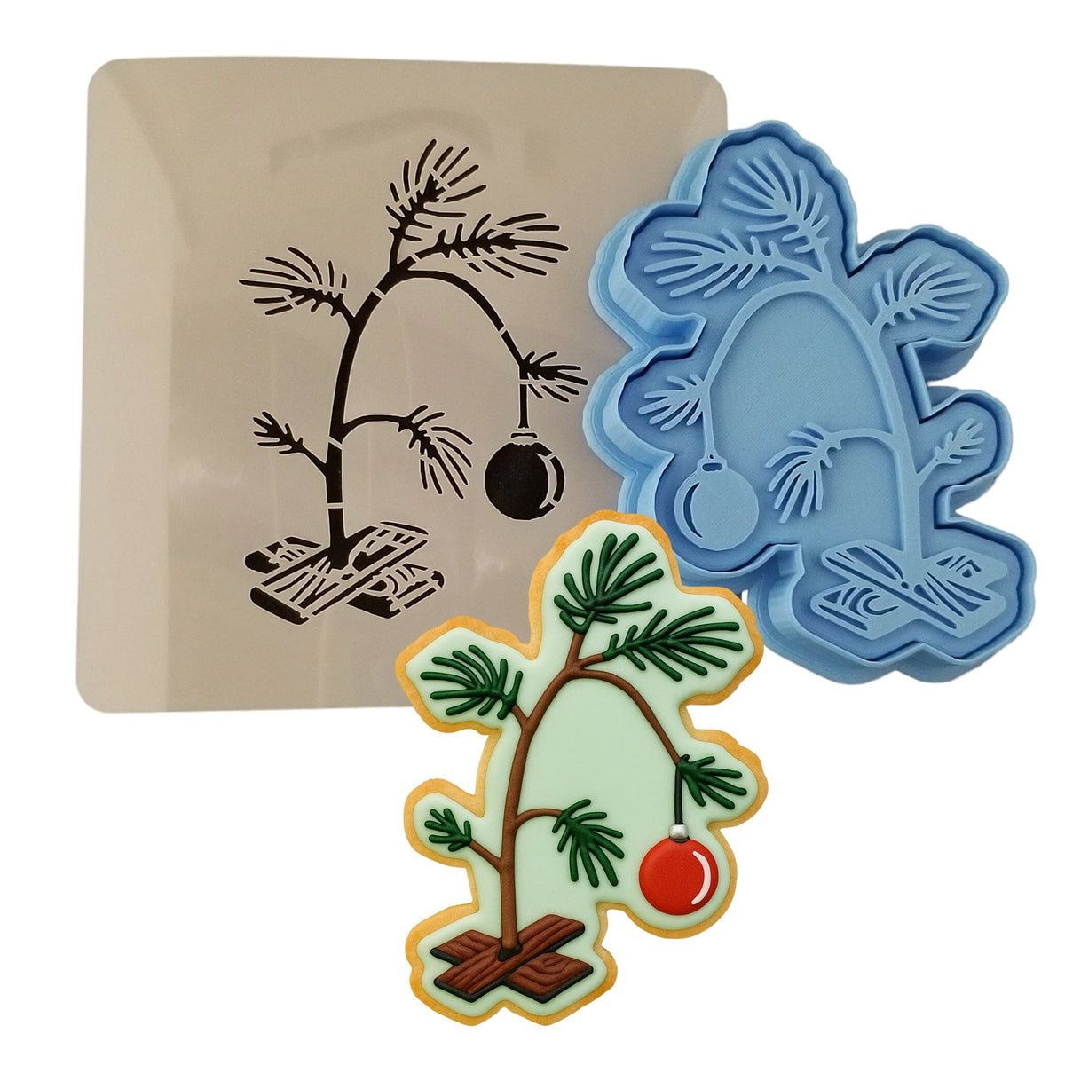 Wilting Christmas Tree Cookie Cutter | Stamp | Stencil #1 Xmas / Winter / NYE Cookie Cutter Lady 
