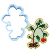 Wilting Christmas Tree Cookie Cutter | Stamp | Stencil #1 Xmas / Winter / NYE Cookie Cutter Lady MINI - 2 Inches (5cm) Cookie Cutter ONLY (Outline) 