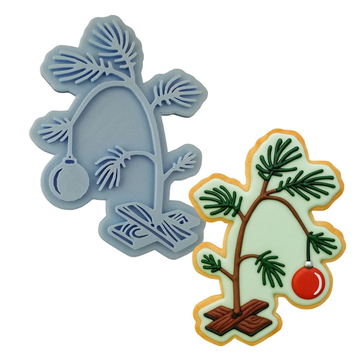Wilting Christmas Tree Cookie Cutter | Stamp | Stencil #1 Xmas / Winter / NYE Cookie Cutter Lady 