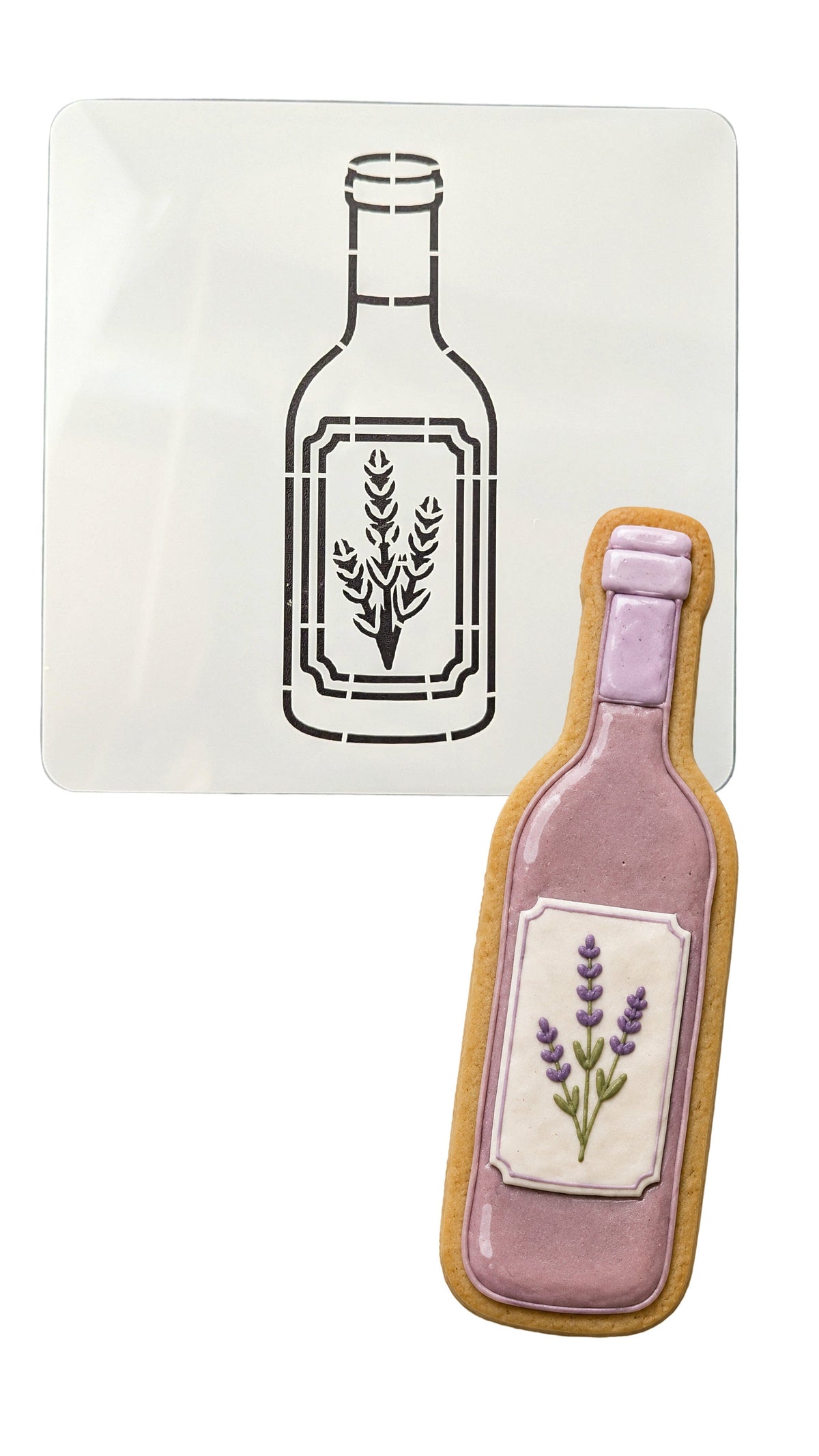 Wine Bottle Cookie Cutter | Stamp | Stencil | Debosser #1 Cookie Cutter Lady LITTLE - 3 Inches (7.62cm) Stencil ONLY 