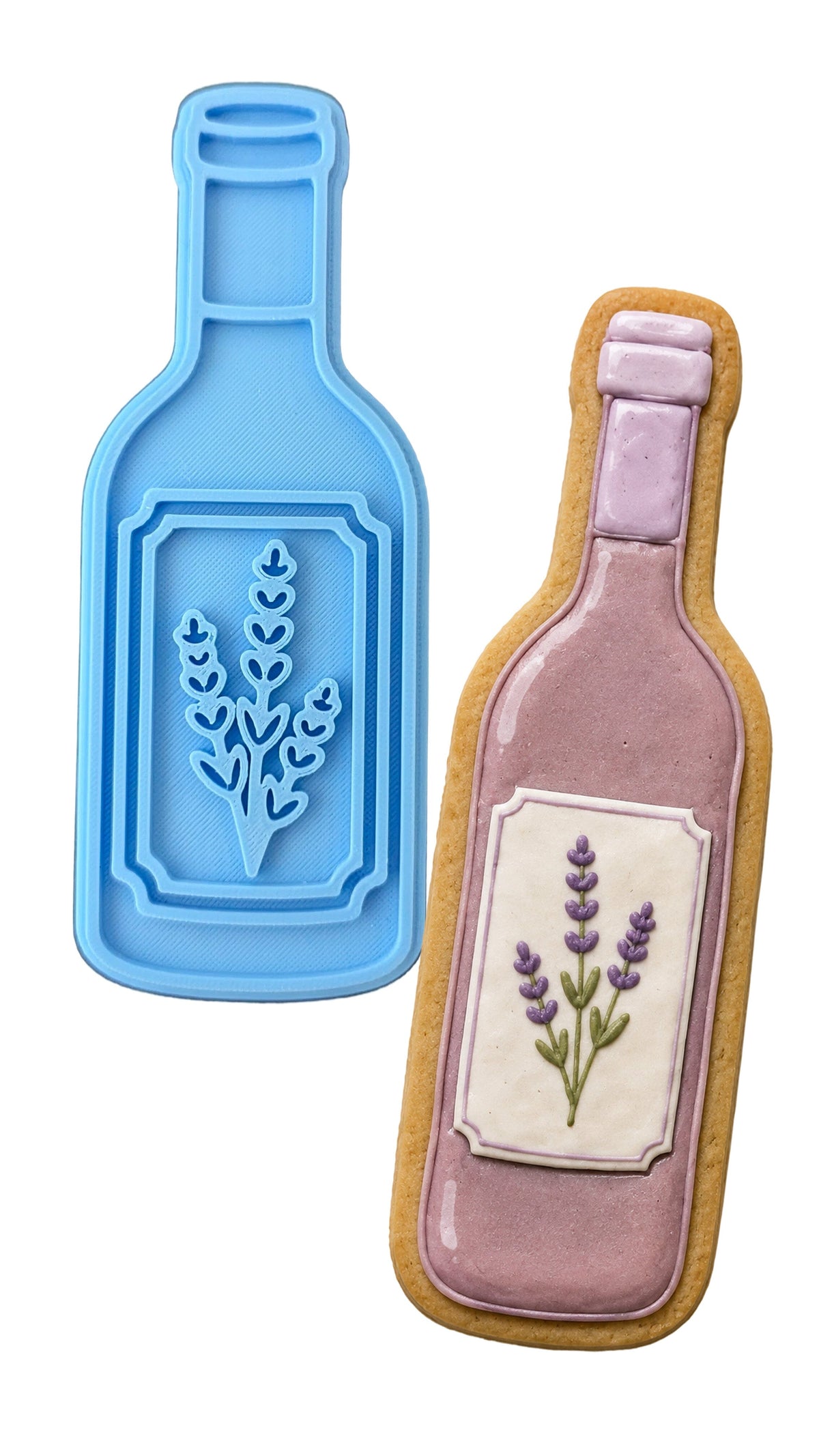 Wine Bottle Cookie Cutter | Stamp | Stencil | Debosser #1 Cookie Cutter Lady LITTLE - 3 Inches (7.62cm) Stamp ONLY 