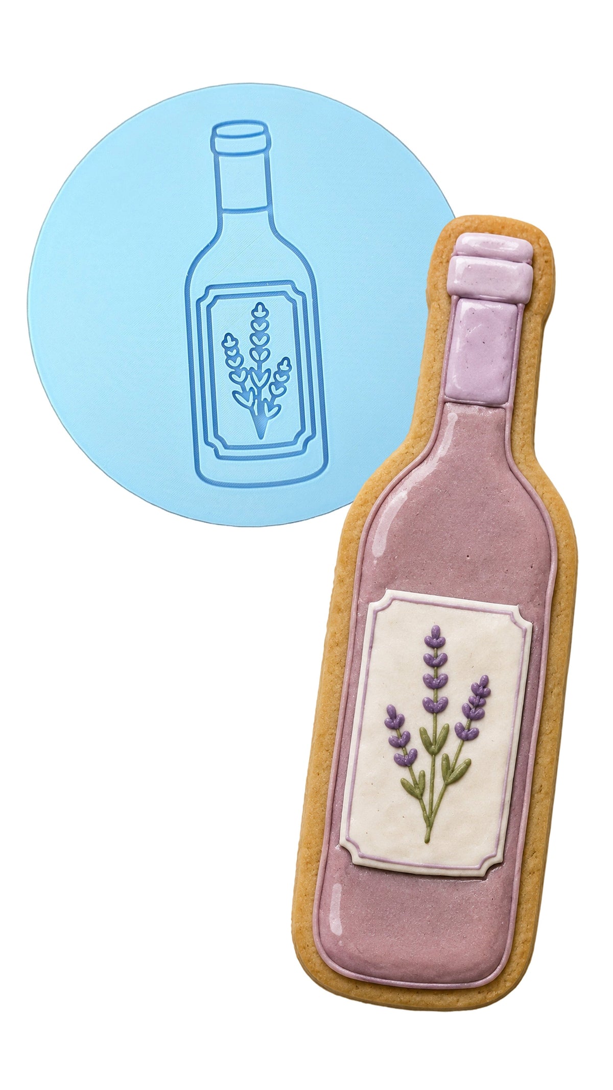 Wine Bottle Cookie Cutter | Stamp | Stencil | Debosser #1 Cookie Cutter Lady LITTLE - 3 Inches (7.62cm) Debosser ONLY 