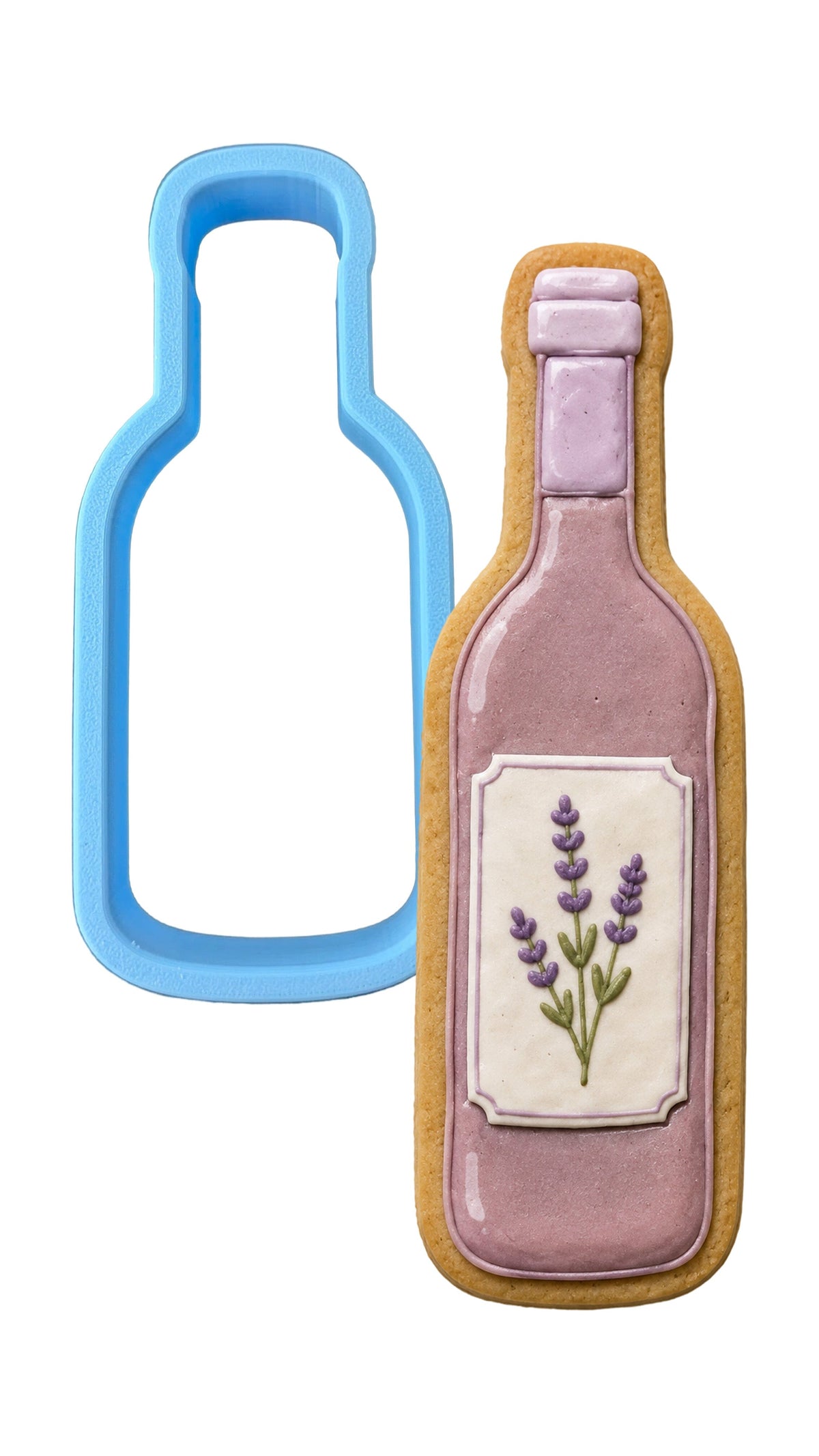 Wine Bottle Cookie Cutter | Stamp | Stencil | Debosser #1 Cookie Cutter Lady LITTLE - 3 Inches (7.62cm) Cookie Cutter ONLY (Outline) 