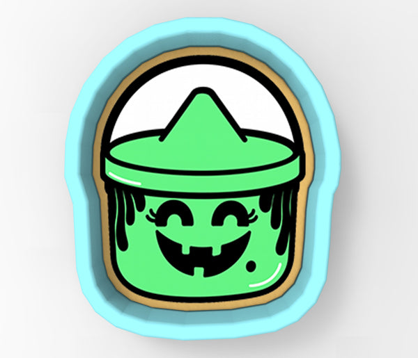Witch Candy Pail Green Cookie Cutter | Stamp | Stencil - SHARP EDGES - FAST Shipping - Choose Your Own Size! #1