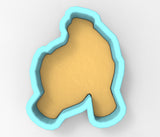 A 3D rendering of a cookie cutter in the shape of a bird.