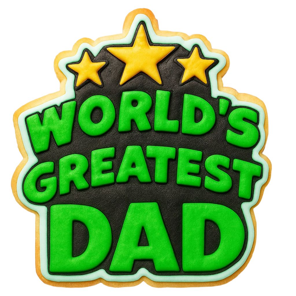World's Greatest Dad Cookie Cutter | Stamp | Stencil #1 Cookie Cutter Lady 