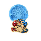 Wrestlers Tied Up Cookie Cutter | Stamp | Stencil - SHARP EDGES - FAST Shipping - Choose Your Own Size! #1 Cookie Cutter Lady LITTLE - 3 Inches (7.62cm) **BUNDLE** Cutter + Debosser 