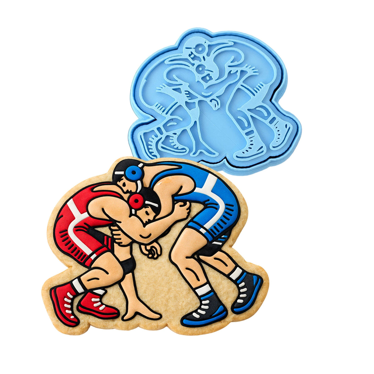 Wrestlers Tied Up Cookie Cutter | Stamp | Stencil - SHARP EDGES - FAST Shipping - Choose Your Own Size! #1 Cookie Cutter Lady LITTLE - 3 Inches (7.62cm) **BUNDLE** Cutter + Stamp 