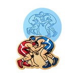 Wrestlers Tied Up Cookie Cutter | Stamp | Stencil - SHARP EDGES - FAST Shipping - Choose Your Own Size! #1 Cookie Cutter Lady LITTLE - 3 Inches (7.62cm) Debosser ONLY 