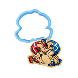 Wrestlers Tied Up Cookie Cutter | Stamp | Stencil - SHARP EDGES - FAST Shipping - Choose Your Own Size! #1 Cookie Cutter Lady LITTLE - 3 Inches (7.62cm) Cookie Cutter ONLY (Outline) 