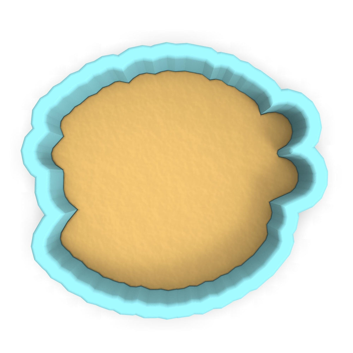 a cookie tin with a cookie crust in it