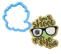 You'll Shoot Your Eye Out Cookie Cutter | Stamp | Stencil #2 Xmas / Winter / NYE Cookie Cutter Lady MINI - 2 Inches (5cm) Cookie Cutter ONLY (Outline) 