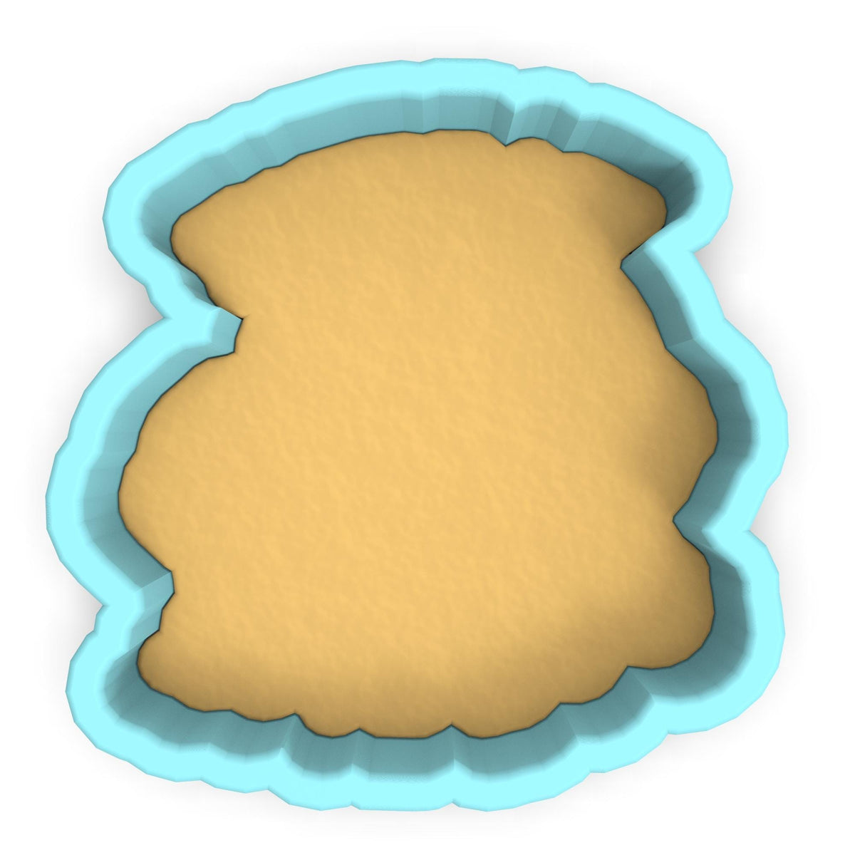 a cookie cutter with a cookie in the shape of a cookie