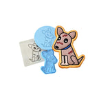 Zombie Dog Cookie Cutter | Stamp | Stencil #1 Halloween / Fall Cookie Cutter Lady MINI - 2 Inches (5cm) **FULL SET BUNDLE** Cutter + Stamp + Stencil + Debosser **BEST DEAL** 
